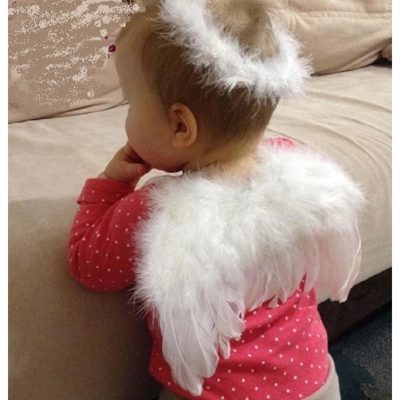 Fantasia Recem Nascido Newborn Asas Anjo Baby Reborn Foto Studio Angel Mêsversário em Oferta na Shopee