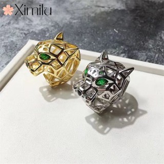 ⭐ Anel Original de Cabeça de Tigre Oca Dominativa Temperamento Feminino de Luxo All-Ma