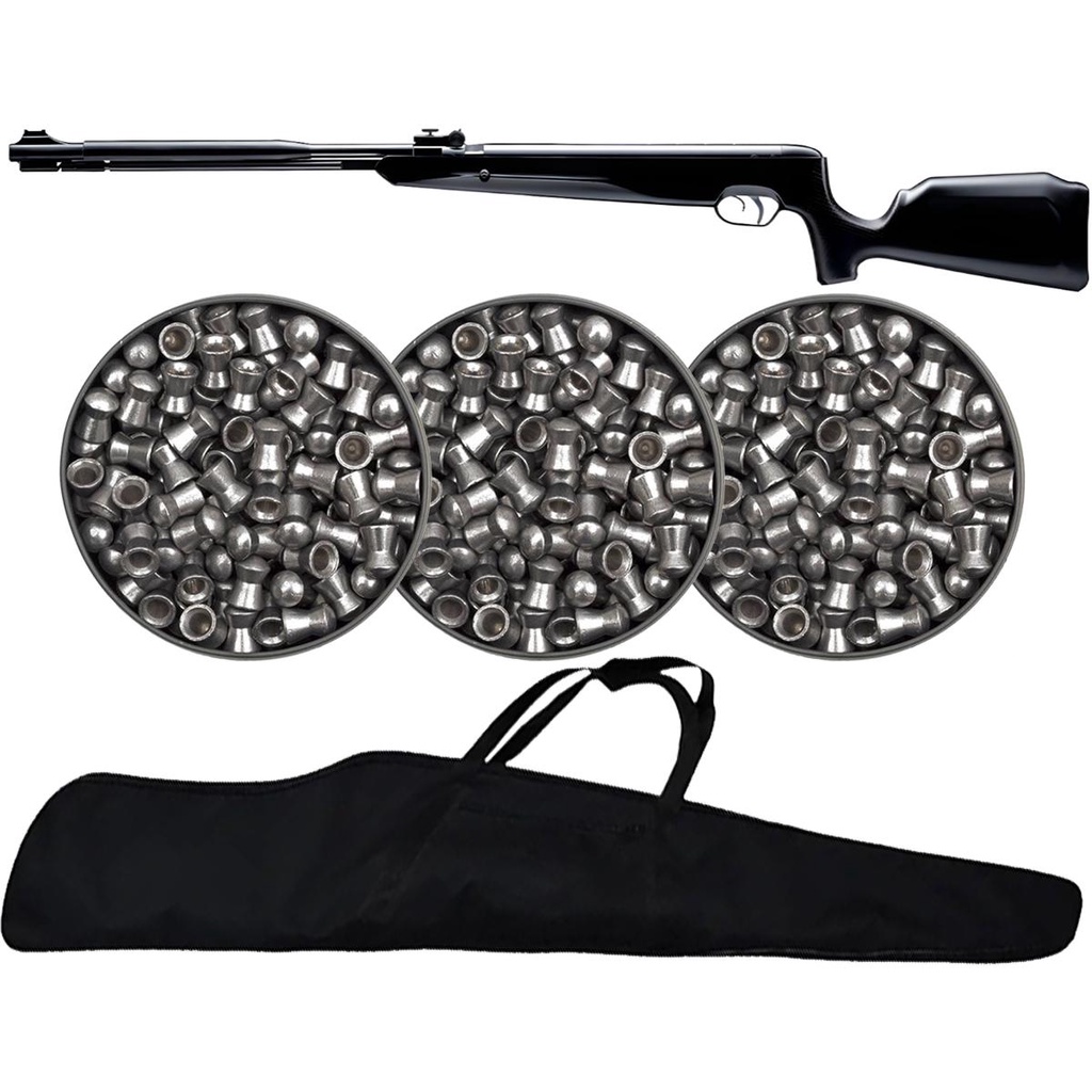 Carabina de Pressão Naja 2.0 5.5mm Pistão Nitro 60kg - Tag + 3 Chumbos + Capa