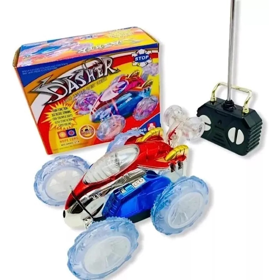Brinquedo carrinho de controle remoto com luzes Maluco
