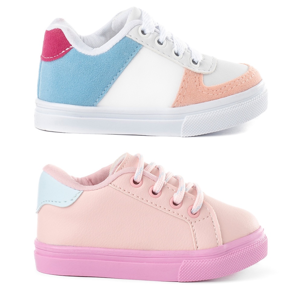 Combo 2 Pares Tenis Infantil Feminino Funfy Escolar 3061A em Oferta na Shopee