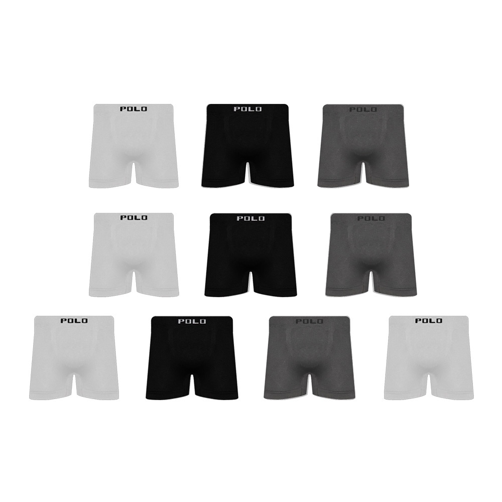 Kit 10 Cueca Polo Star Boxer Box Masculina Sortida em Oferta na Shopee