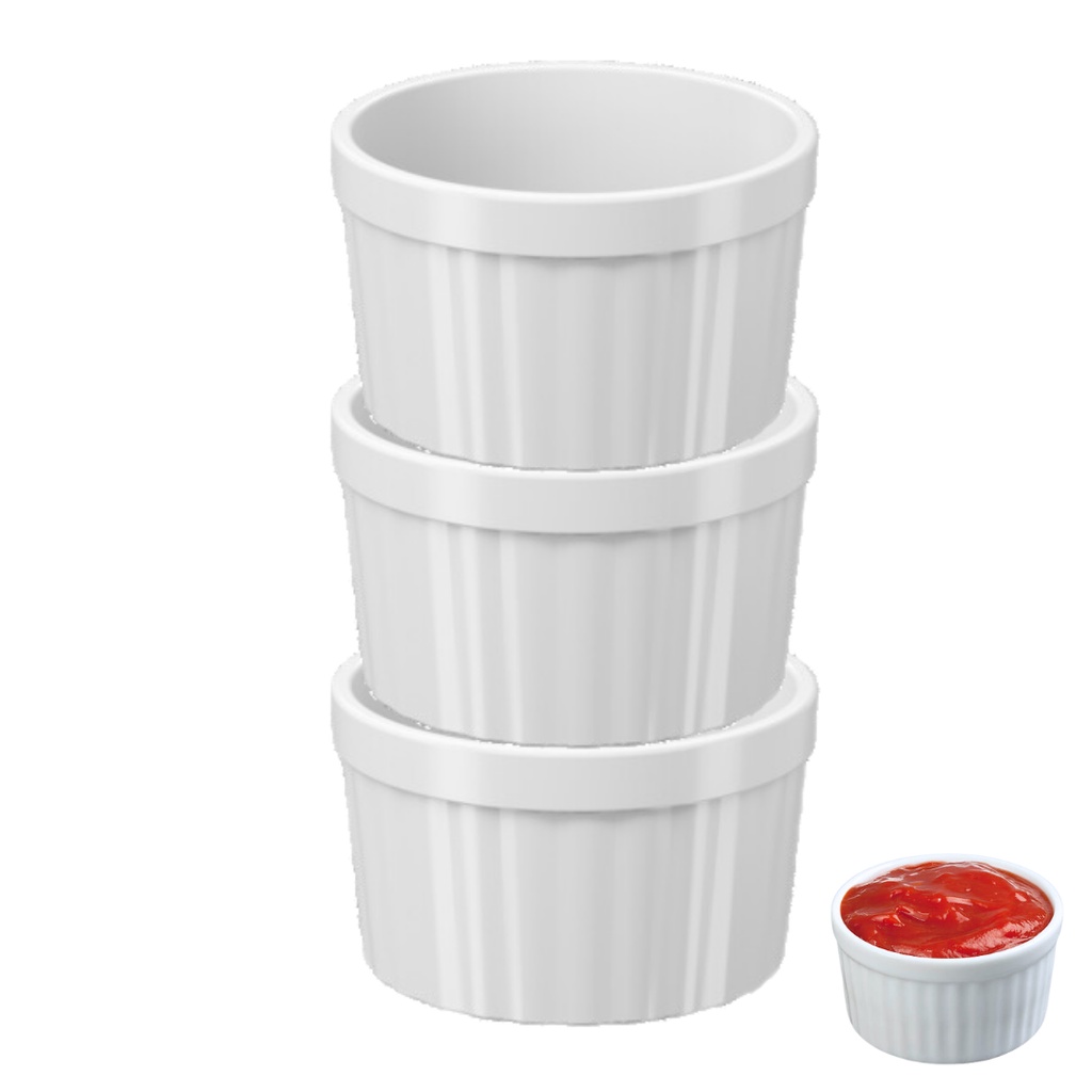 Kit 3 pc Molheira Ramekin Potinhos Pote Molho Petisco Coza 150ml Tigela Bowl Uno em Oferta na Shopee