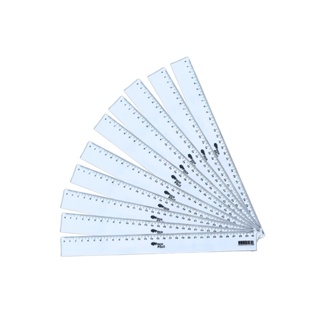 Kit Com 10 Régua Grossa Reforçada Poliestireno e Acrílico em Oferta na Shopee