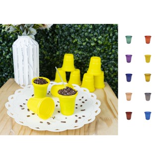 Kit Copinho 60ml Brigadeiro Perolado + Mini Colher 100 und