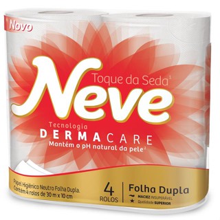 Papel Higiênico Neve Demarcare Folha Dupla com 4 Rolos de 30m