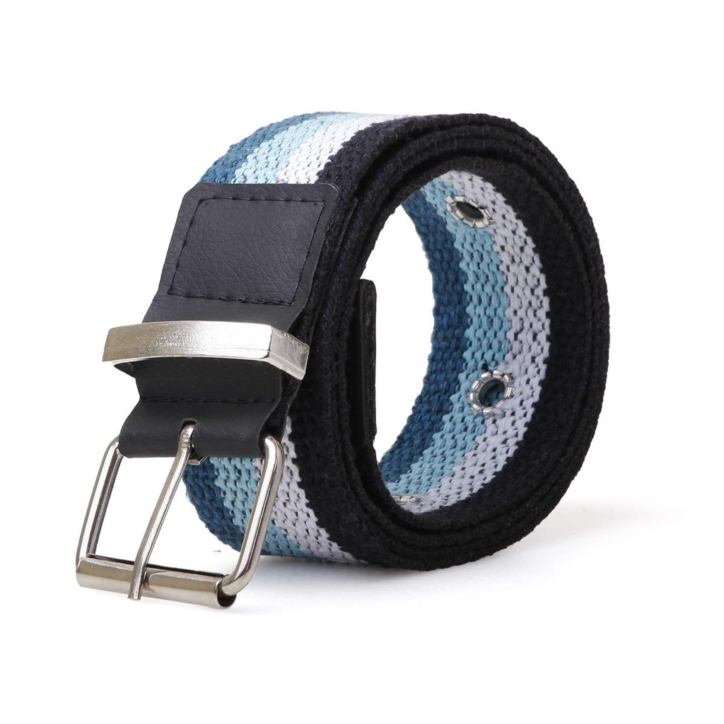 Cinto Gorgurão Resistente Masculino Azul Fivela Rolete