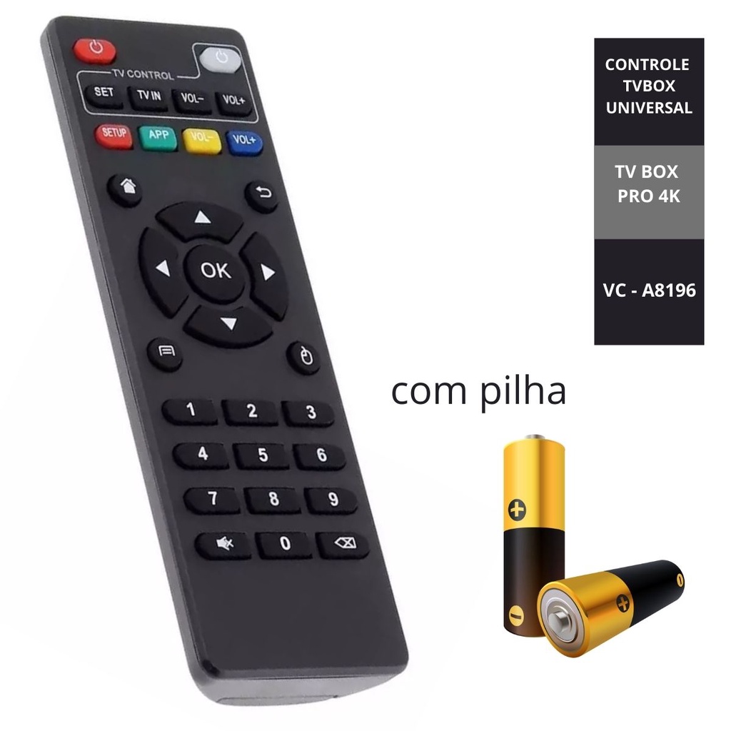 Controle Remoto para TV BOX universal smart Pro 4k