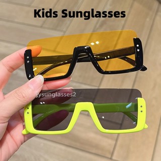 Versão Coreana Óculos De Sol De Uma Só Peça Para Crianças Moldura Grande Meia Tipo Baby Fashion Sun Glasses Personalidade Meninas Meninos Sombra De Proteção UV