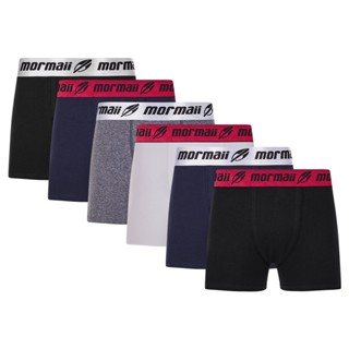 Kit com 6 Cuecas Boxer Algodão Mormaii