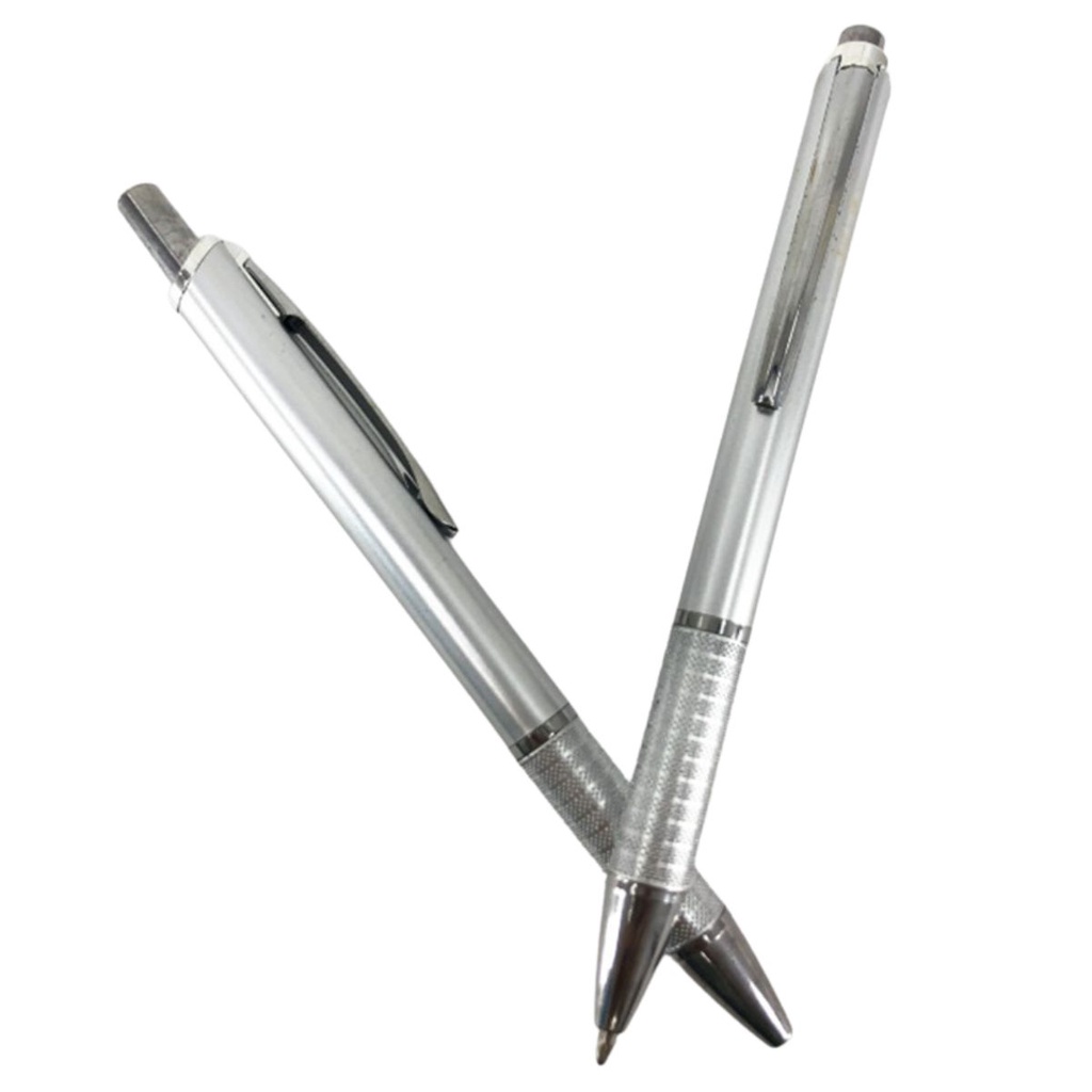 50 Unidades Caneta De Metal Com Acionamento Por Click