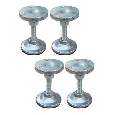 4 Pés Niveladores Metal Mesa De Sinuca Bilhar Pebolim Totó