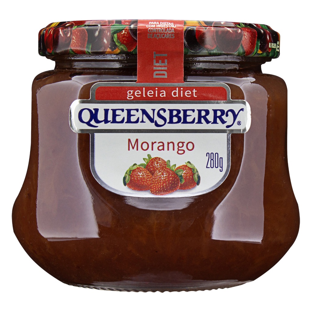 GELEIA MORANGO DIET zero açucar QUEENSBERRY VIDRO 280G