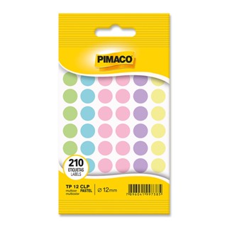 Etiqueta adesiva TP12 multicolor pastel Pimaco