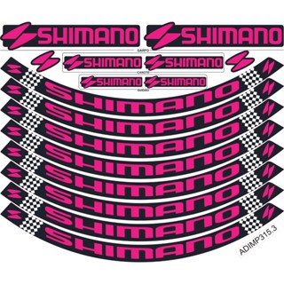 Adesivo Shimano roda garfo mesa bicicleta aro 26 e 29 Rosa