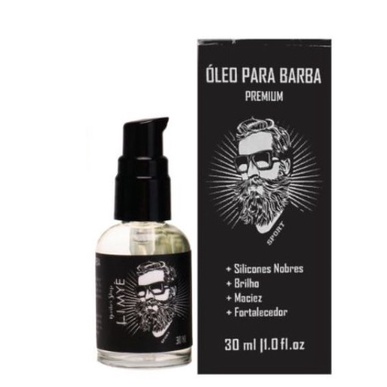 Óleo Blend Barba Premium LIMYE Bigode Hidratação Brilho Maciez Reparador Fortalecedor Mentolado Anti Frizz