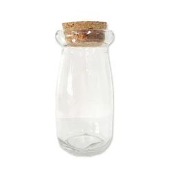 Potinho de Vidro Sais com Rolha M 110ml - 01 unidade - 9,5cm x 4cm - Embalagens