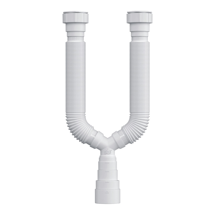 Sifão Branco Duplo Sanfonado - Herc - Home & Living