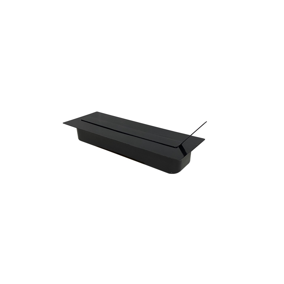 Queimador Lareira Ecológica Preto Esmaltado 45 cm Embutir Dormente Sobrepor Aquecedor Álcool