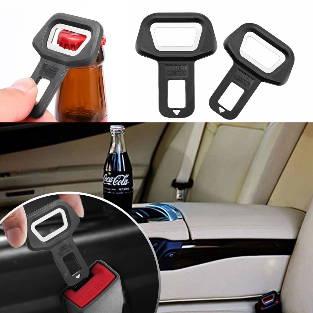 [Quente] Safety Seatbelt Lock Buckle Plug De Fivela De Segurança Duplo Uso Para Veículos Abridor De Garrafas Silenciador De Alarme Clip Extensor De Cinto Carros Acessórios Universais Automóveis