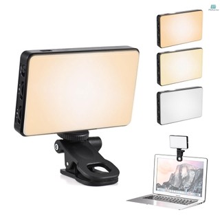 Luz de Vídeo LED Portátil ST120 com Clipe 2500K-9000K Brilho Ajustável para Notebook/PC/Celular - 3000mAh para Videoconf