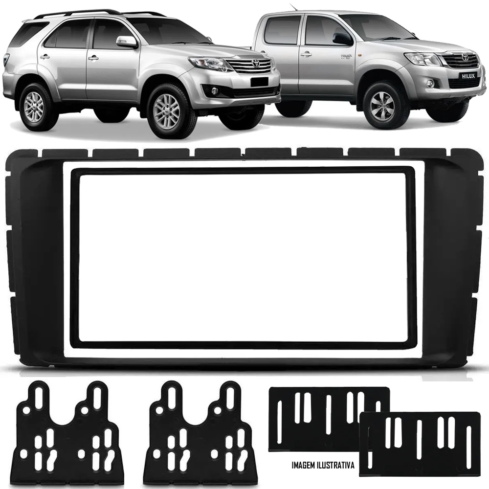 Moldura De Painel 2 Din Hilux Sw4 Srv 2012 2013 2014 2015