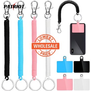 [Preço Por Atacado] Cabo De Chave De Telefone Externo Gancho De Fecho/Cordão De Mola Retrátil Proteção Contra Queda Segurança Para Celular Colorido Anti-Perda Com Patch