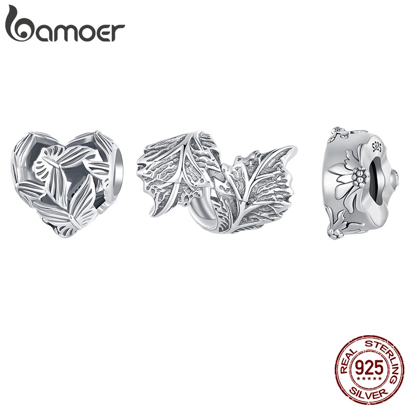 Bamoer 925 Silver Sterling Autumn Series Beads De Prata Série De Outono Bijuteria Fashion Jewellery Para Presentes De Aniversário Feminino