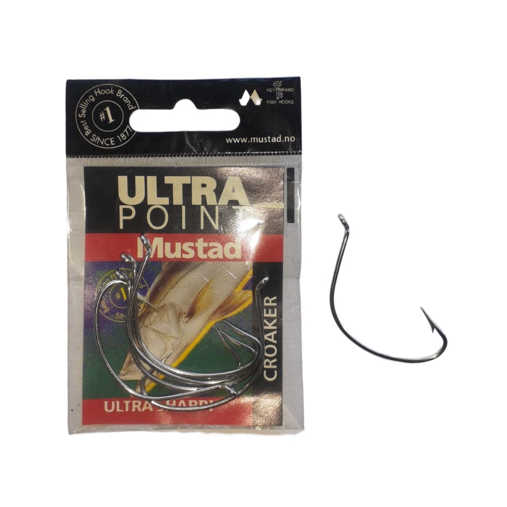 Pack 6 Anzol Wide Gap Mustad 37160S Ultra Point Croaker 1/0 2/0 4/0