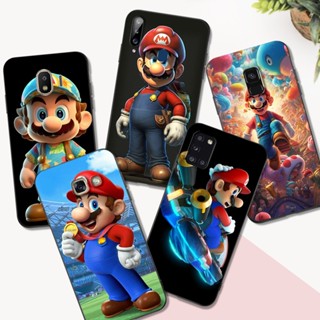 Estojo Para Samsung Galaxy A8 A6 PLUS A9 2018 Capa Traseira Telefone De Silicone Macio Preto tpu Cute cartoon Super Mario