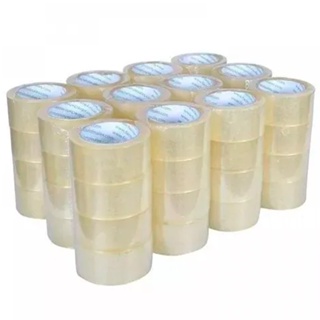 Caixa Com 100 Rolo de Fita Adesiva Larga Transparente Empacotamento em Oferta na Shopee