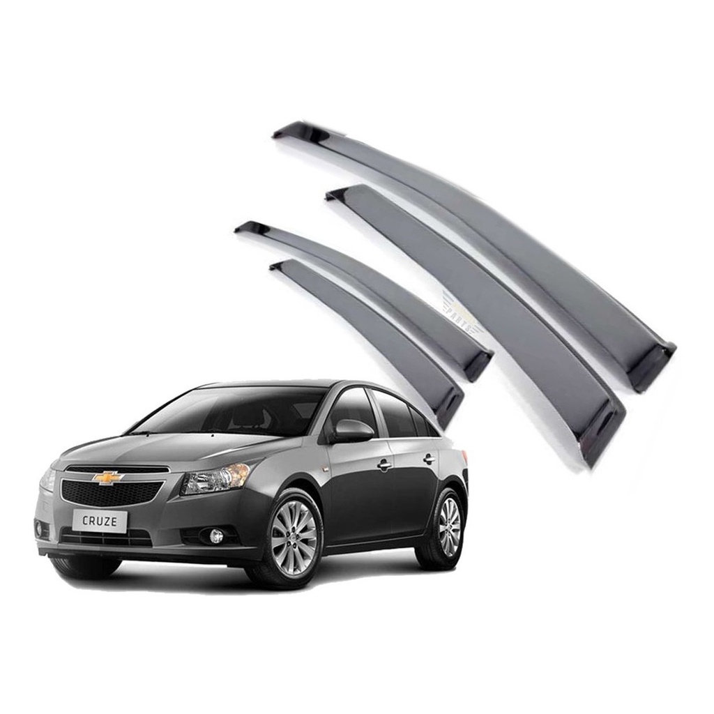 Calha De Chuva Defletor Cruze Hatch Sedan 2017 E 2018 4 Portas Fume Tiger GM9994