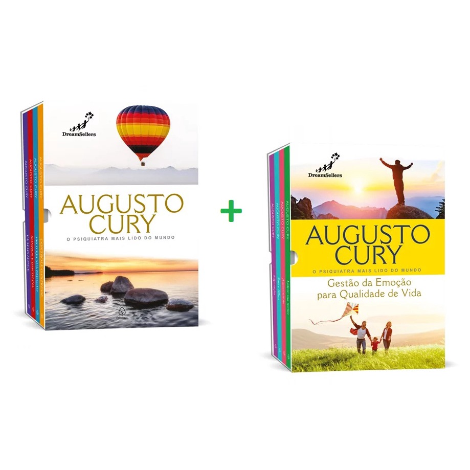 Kit 2 Box com 8 Livros | Gestão das Emoções Para Qualidade de Vida | Augusto Cury