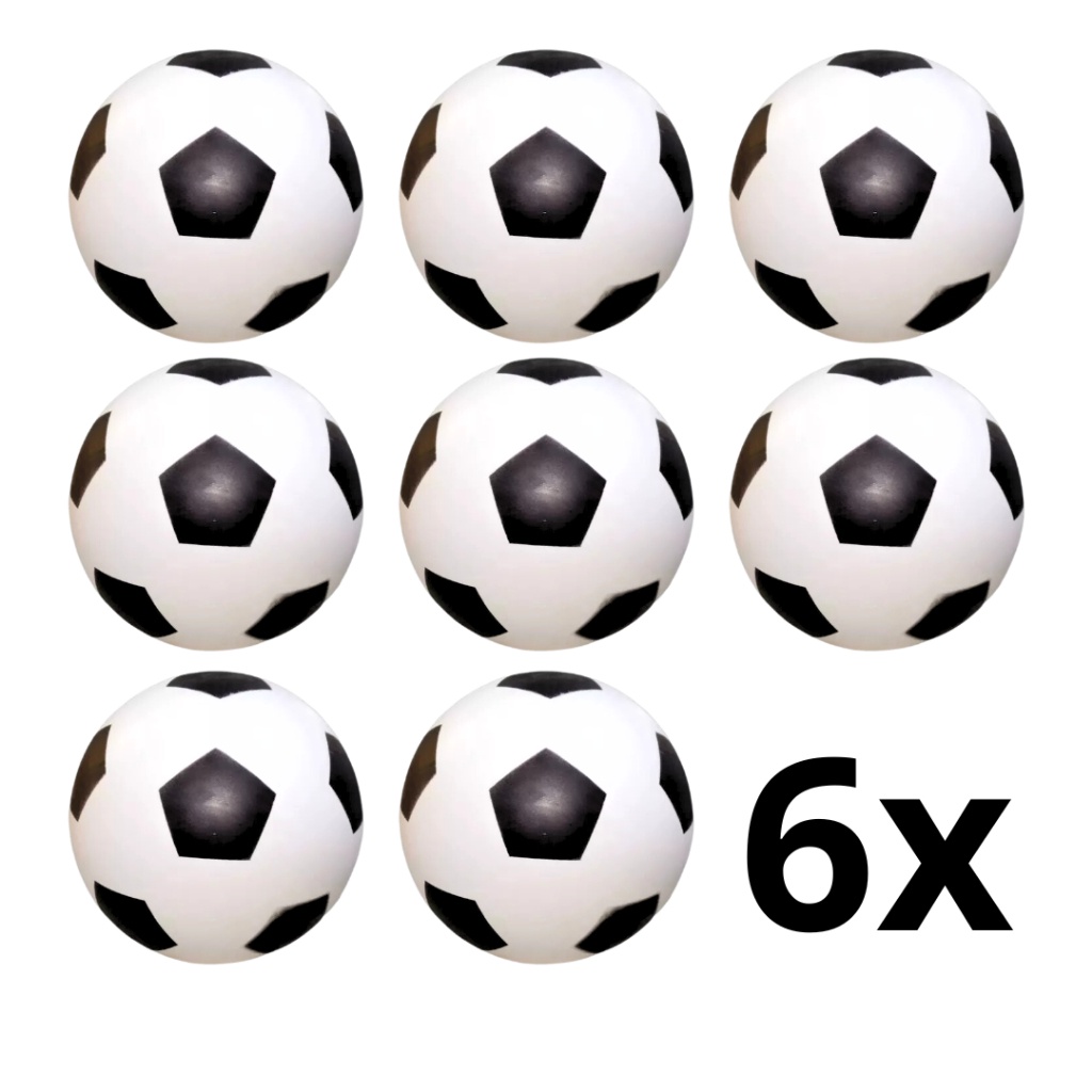 Kit 6 Bola de Vinil Dente de Leite Branco com Preto de Futebol em Oferta na Shopee