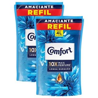 Kit 2 Refis Amaciantes Concentrados Comfort Frescor Intenso 900ml em Oferta na Shopee