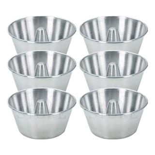 Kit 6 Formas Pudim Bolo 12 Cm Mini Redonda 8x6 Alumínio
