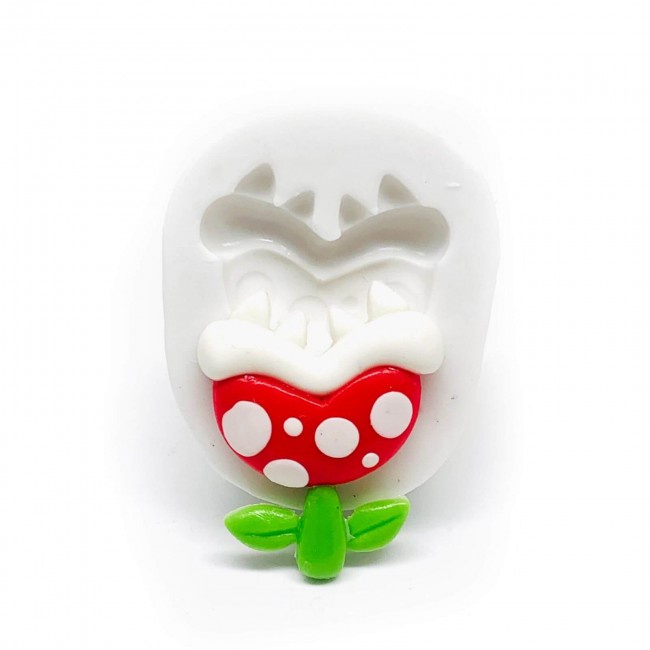 Molde de Silicone Super Mario Bros - Planta Carnivora