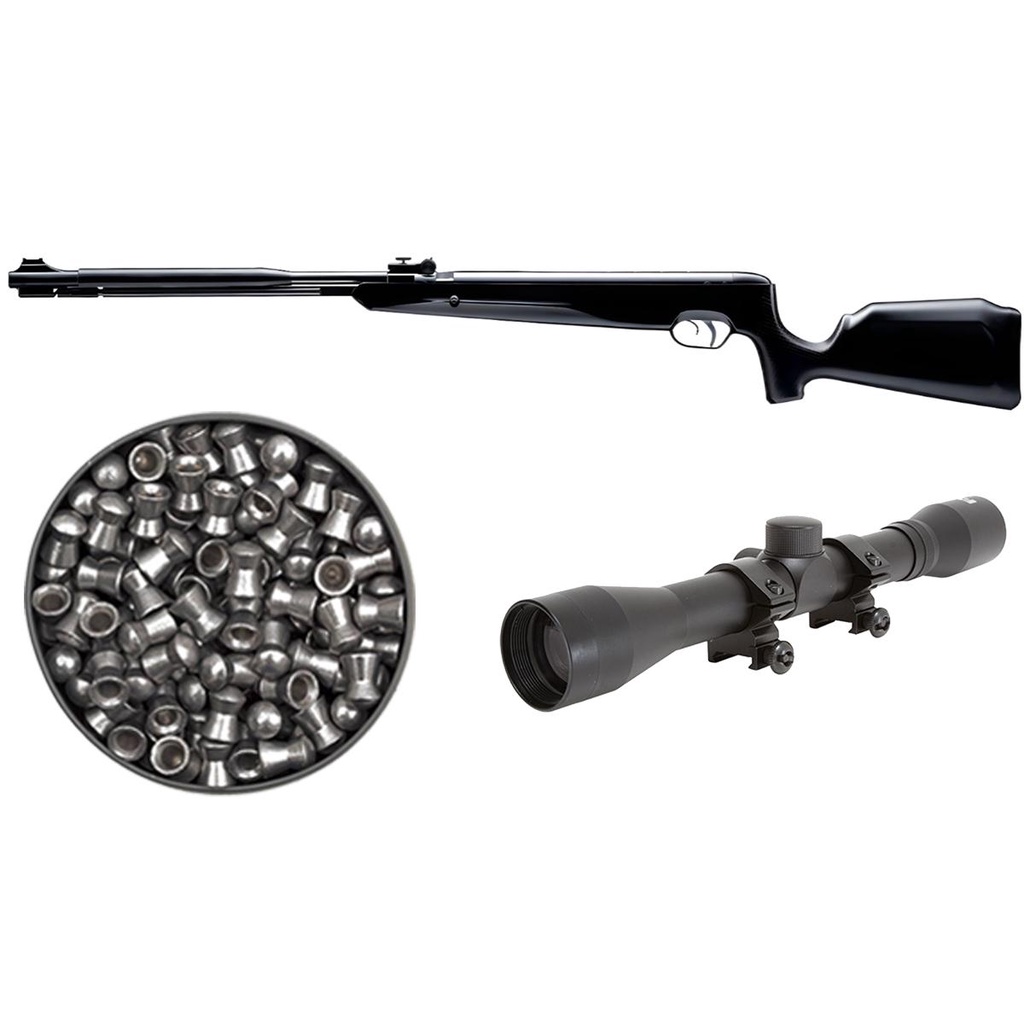 Carabina de Pressão Naja 2.0 5.5mm Pistão Nitro 60kg - Tag + Chumbo + Luneta 4x32 em Oferta na Shopee