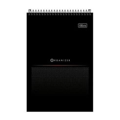 Bloco espiral pequeno Organizer pautado 80 folhas Tilibra