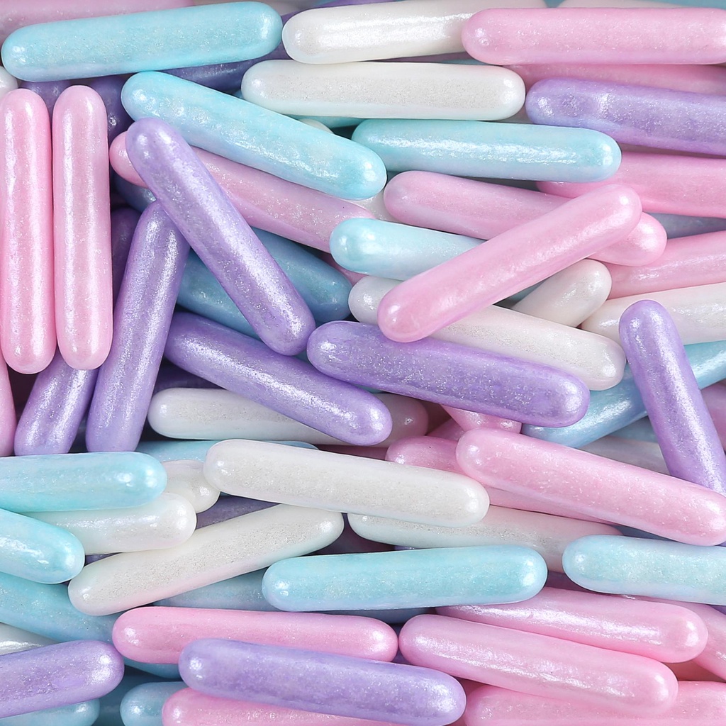 2 Un Confeito comestível Sugar Rods Colorido Perolizado 20mm em Oferta na Shopee