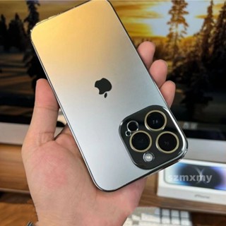 Premium Electroplating Silver Gray Frosted Hard Phone Case for Iphone 15 14 13 12 11 Pro Max 15plus Upgraded Nano Lens Protection Back Cover