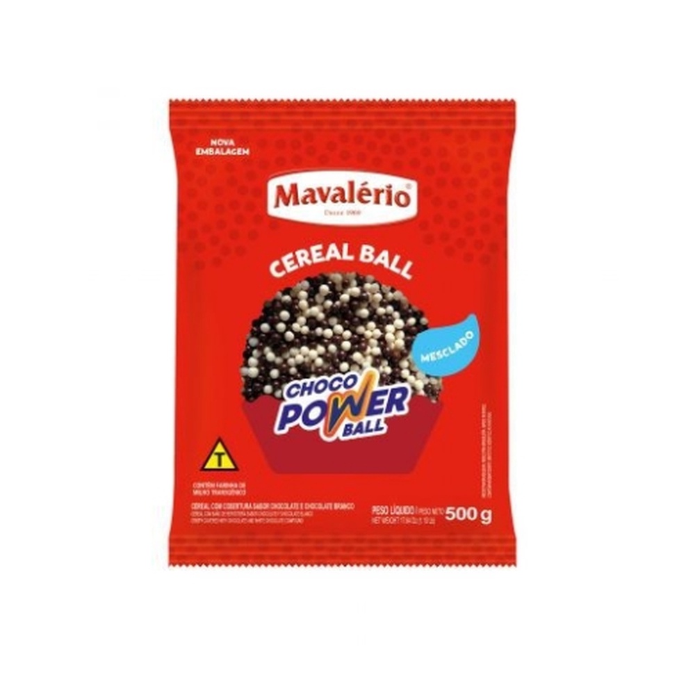Chocopower Ball Mini Mavalerio 500g Ao Leite E Branco