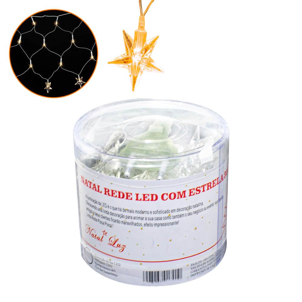 Pisca Pisca Natal Rede Com Estrela Led Quente 120 Lâmpadas 220v - Casambiente - Home & Living