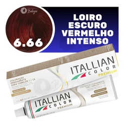 Coloração Itallian Color Louro Escuro Vermelho Violeta 6.66