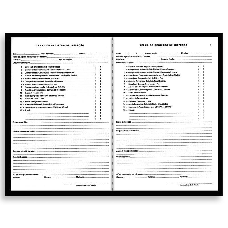 Livro de inspeção do trabalho com 50 folhas São Domingos em Oferta na Shopee