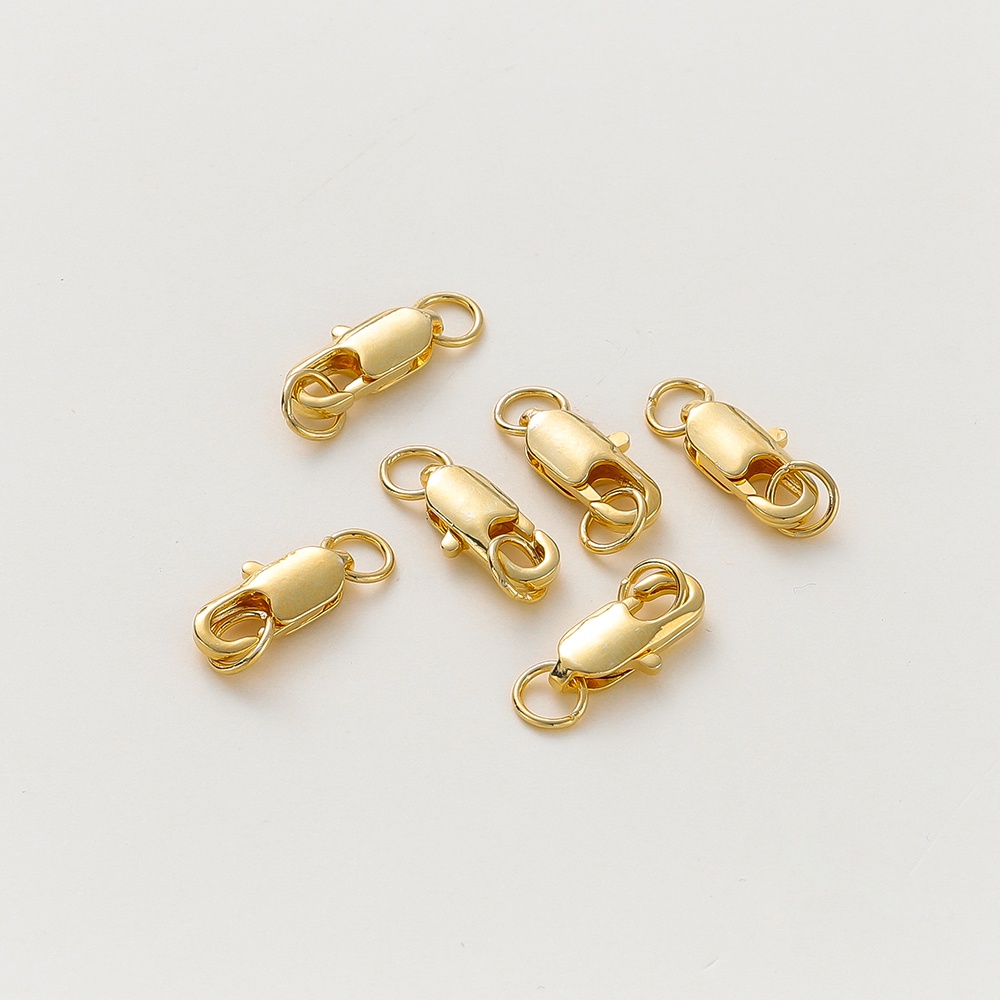 St . Kunkka 10pcs 6-7mm 18K Preservação Da Cor Ouro Real 802 Anel De Fecho De Lagosta Para Colar Pulseira