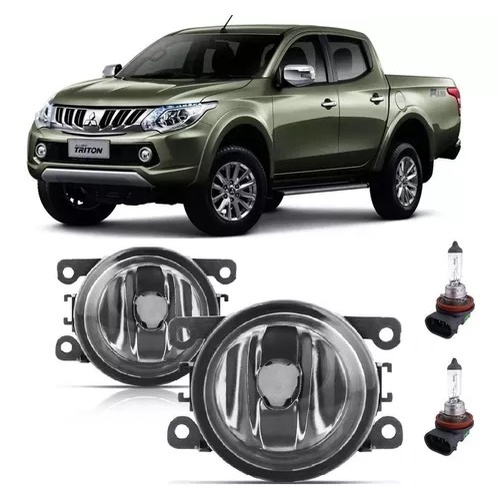 Par Farol De Milha Universal L200 Triton 2017 2018 2019 2020 + Lâmpada