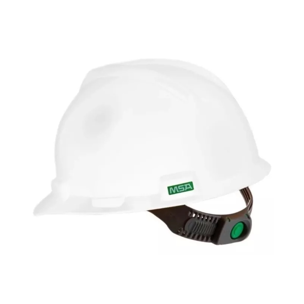 Capacete De Segurança Branco Msa V-gard Carneira Push Key Jugular  CA 498
