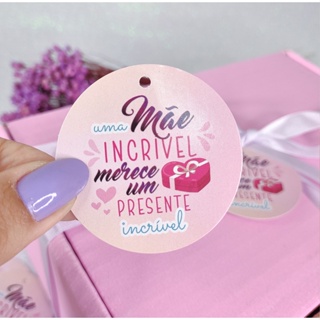 Mini Tags Redondas Dia das Mães - Tags para Embalagens e Presentes - 5cm em Oferta na Shopee