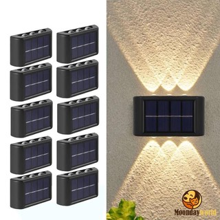 Solares De Parede LED/Iluminação Exterior À Prova D'água Para Cima E Baixo/Inteligentes Cercas De Escadas Noturnas Decoração De Jardins Ao